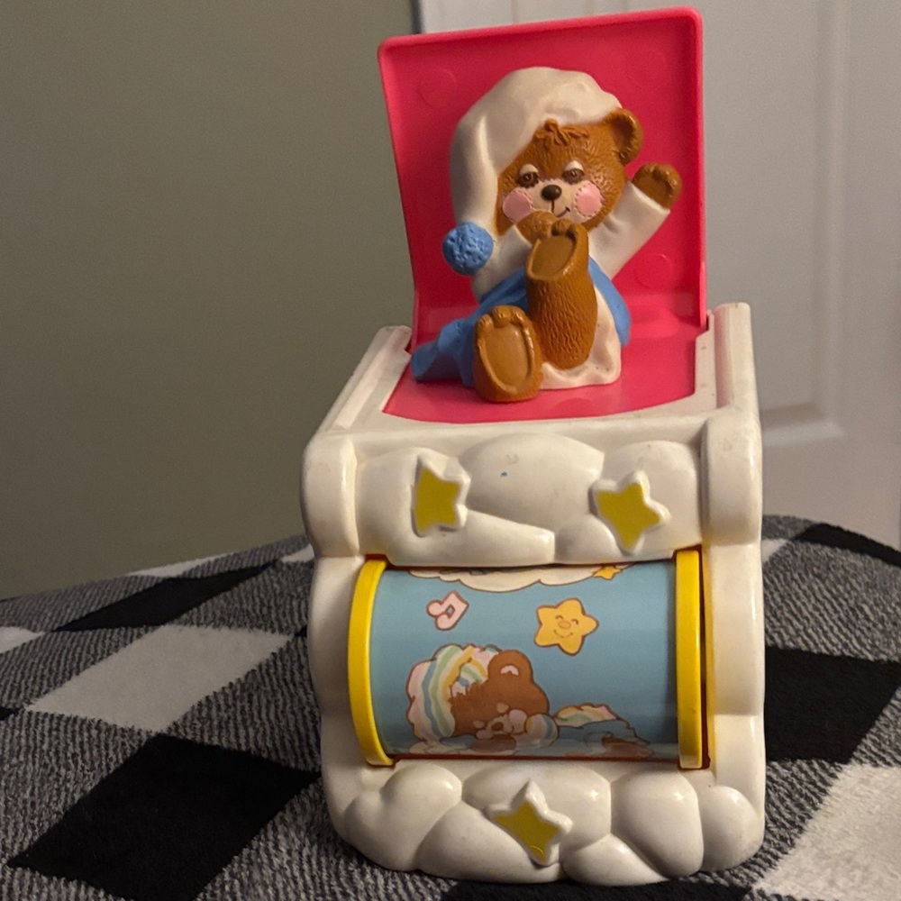 Fisher-Price Bear Music Box with Pink and Blue Accents